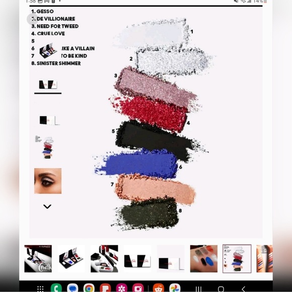 MAC Disney Cruella eyeshadow palette